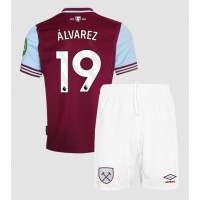 West Ham United Edson Alvarez #19 Heimtrikotsatz Kinder 2024-25 Kurzarm (+ Kurze Hosen)